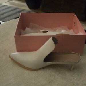 Elegant White Women's Mules